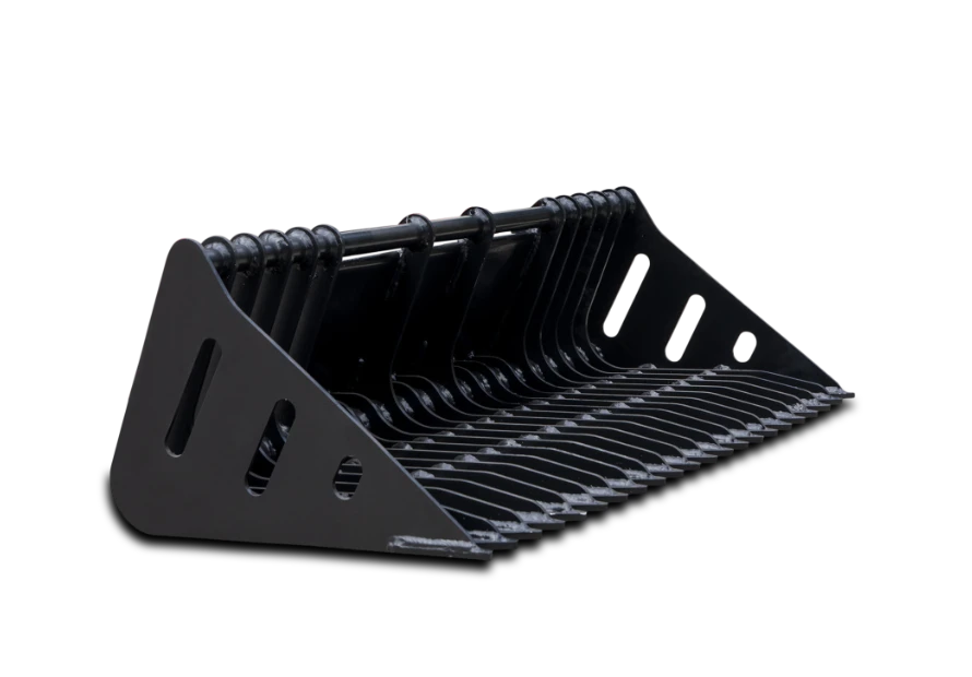 mini skid steer attachments Rock bucket